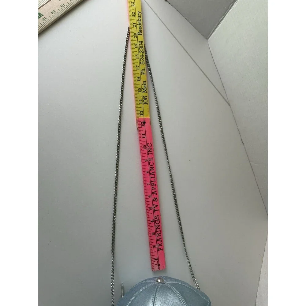 Cinderella Carriage Crossbody Danielle Nicole Brand Purse Silver Chain - Picture 16 of 16